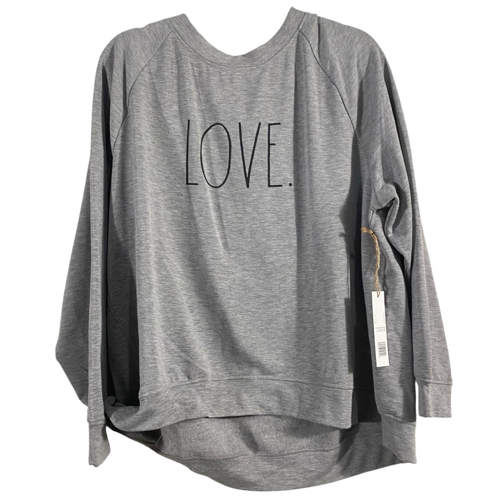 Rae Dunn Light Gray Love Sweatshirt NWT